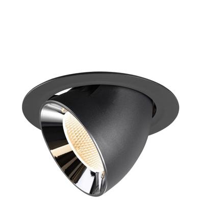SLV InbouwspotNuminos Gimble XL zwart/chroom 2700K - 20gr - 1009866