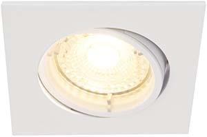 Nordlux LED inbouwspot Carina vierkant wit GU10 5W 3-pack dimbaar 2700K - 4801290