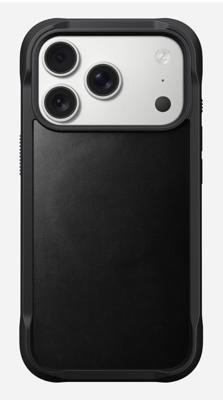 Nomad Rugged Leather Case iPhone 17 Pro Zwart Horween