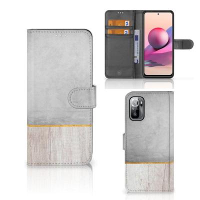 Xiaomi Redmi Note 10/10T 5G | Poco M3 Pro | Book Style Case | Wood Concrete Xiaomi Redmi Note 10/10T 5G | Poco M3 Pro | Book Style Case | Wood Concrete