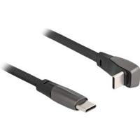 DeLock 80750 USB 2.0 0.48Gbps 60W USB Type-C - USB Type-C (haaks verticaal) 0.14m - thumbnail