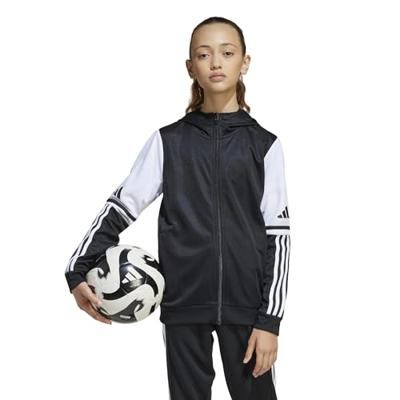 adidas Squadra 25 Hooded Trainingsjack Kids Zwart Wit adidas Squadra 25 Hooded Trainingsjack Kids Zwart Wit