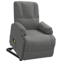 Sta-op-massagestoel kunstsuède donkergrijs - thumbnail