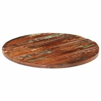 Tafelblad rond 70x2,5 cm massief gerecycled hout - thumbnail