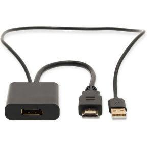 Nedis HDMI™-Adapter | HDMI™ Connector | DisplayPort Male / USB-A Male | Verguld | Recht | PVC | Zwart | 1 Stuks | Doos - CCGB34300BK02 Nedis HDMI™-Adapter | HDMI™ Connector | DisplayPort Male / USB-A Male | Verguld | Recht | PVC | Zwart | 1 Stuks | Doos - CCGB34300BK02