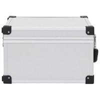 VidaXL Cd-koffer voor 40 cd&apos;s aluminium abs zilverkleurig - thumbnail