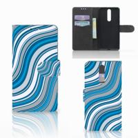 Nokia 8 Telefoon Hoesje Waves Blue - thumbnail