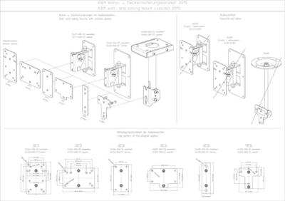 Konig & Meyer 24496 speaker plafondbeugel zwart - thumbnail