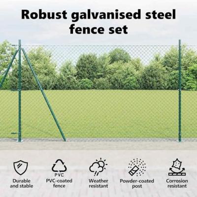 VidaXL Afrasteringspaal groen 10 x 1,6 m (60 x 60 mm gaas)