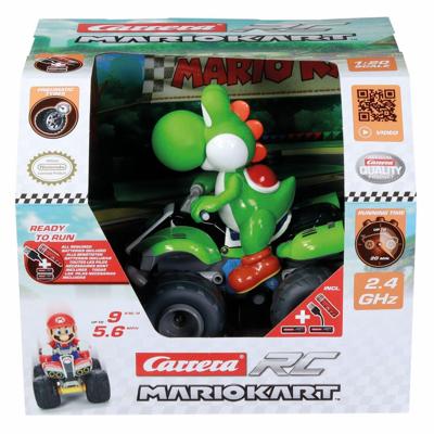 Yoshi Quad afstandsbedieningsauto, 2,4 GHz, schaal 1:20, CARRERA Mario Kart, vanaf 6 jaar