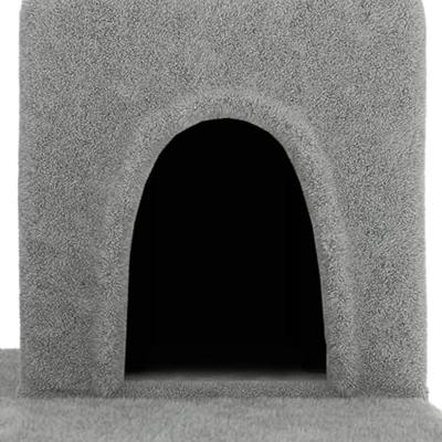Kattenmeubel met sisal krabpalen 154 cm lichtgrijs - thumbnail