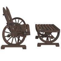 4-delige Loungeset massief vurenhout - thumbnail