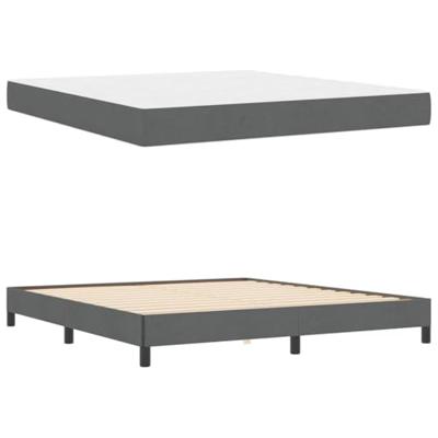 Boxspring bed Anders Donkergrijs 180 x 200 cm Stof