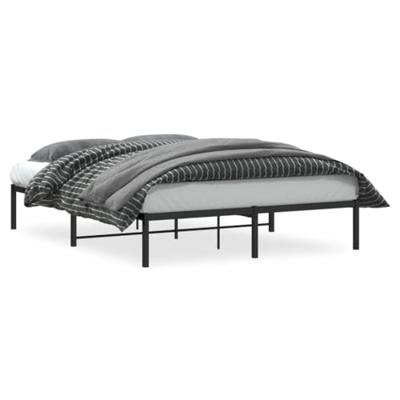 Bedframe metaal zwart 160x200 cm