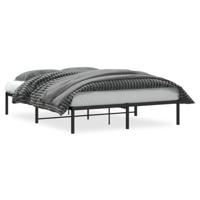 Bedframe metaal zwart 160x200 cm - thumbnail
