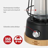 Brennenstuhl 1171800010 Campinglantaarn, Campinglamp 350 lm werkt op een accu 570 g Zwart, Hout - thumbnail