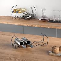 Metaltex Stapelbaar Wijnrek voor 15 Flessen 45x15x15 3 Stuks Zwart - thumbnail