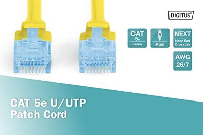 Digitus DK-1511-020/Y RJ45 Netwerkkabel, patchkabel CAT 5e U/UTP 2.00 m Geel Verdraaide paren 1 stuk(s) Digitus DK-1511-020/Y RJ45 Netwerkkabel, patchkabel CAT 5e U/UTP 2.00 m Geel Verdraaide paren 1 stuk(s)