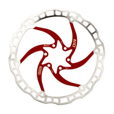 Elvedes one piece rotor 180mm 112g 6 gaats+bout rood 2015199