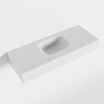 MONDIAZ LEX Talc vrijhangende solid surface wastafel 80cm. Positie wasbak midden MONDIAZ LEX Talc vrijhangende solid surface wastafel 80cm. Positie wasbak midden