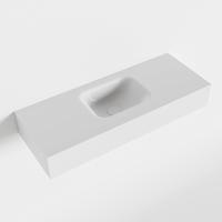 MONDIAZ LEX Talc vrijhangende solid surface wastafel 80cm. Positie wasbak midden - thumbnail