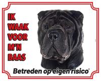 Shar Pei Zwart Waakbord - thumbnail