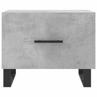 Salontafels 2 st 50x50x40 cm bewerkt hout betongrijs - thumbnail