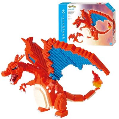 Pokémon Charizard Figuur - BANDAI - Nanoblock - Baksteen Figuur 860 stuks - Bouwpakket - NBPM80