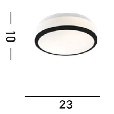 Searchlight Badkamer plafondlampCheese Ø 23cm - 7039-23BK