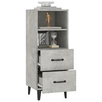Dressoir 34,5x34x90 cm bewerkt hout betongrijs - thumbnail