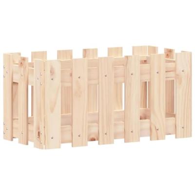 VidaXL Plantenbak met hekontwerp 60x30x30 cm massief grenenhout VidaXL Plantenbak met hekontwerp 60x30x30 cm massief grenenhout