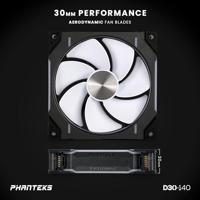 Phanteks D30 PWM Reverse Airflow D-RGB PC-ventilator (b x h x d) 140 x 30 x 140 mm - thumbnail