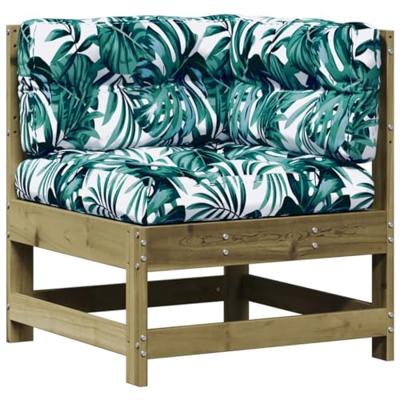 3-delige Loungeset met kussens geïmpregneerd grenenhout