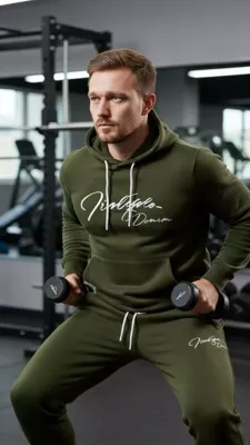 Indigo Denim - Joggingpak Heren - Kaki Groen