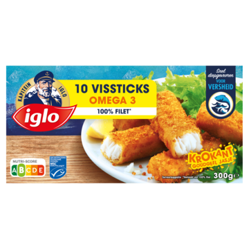 Iglo Vissticks Omega 3 10 Stuks 300 g bij Jumbo Iglo Vissticks Omega 3 10 Stuks 300 g bij Jumbo