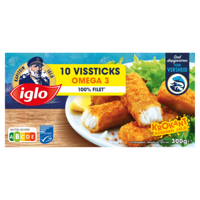 Iglo Vissticks Omega 3 10 Stuks 300 g bij Jumbo - thumbnail