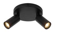 Lucide RITMO - Plafondspot - Ø 15 cm - 2xGU10 (MR11) - Zwart - thumbnail