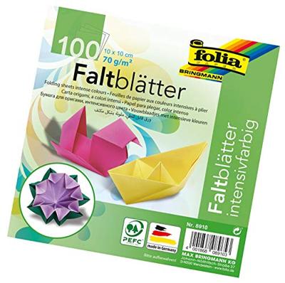 Origami pap folia 70gr 10x10cm 100 vel assorti kl