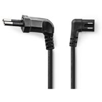 Voedingskabel | Eurostekker haaks - IEC-320-C7 links/rechts | 2,0 m | Zwart - thumbnail