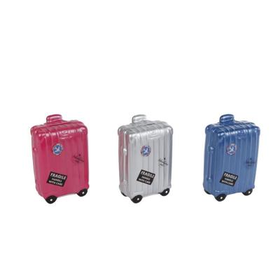 Spaarpot koffer aardew h5 cm zilver - Hortus