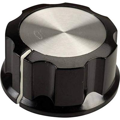 Draaiknop SCI RN-99C (6,4 mm) zwart, wit (Ø x H) 33 mm x 16 mm, 1 stuk