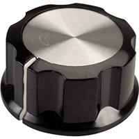 Draaiknop SCI RN-99C (6,4 mm) zwart, wit (Ø x H) 33 mm x 16 mm, 1 stuk - thumbnail