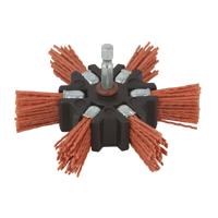 Wolfcraft Nylon-rotorborstel | Rood | 6-kant schacht | Ø100mm | 1 stuk - 1512000 - thumbnail