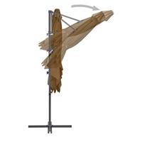 VidaXL Zweefparasol met stalen paal 250x250 cm taupe - thumbnail