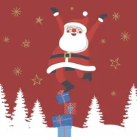 Duni 3-laags tissue servet santa time 33x33cm rood 20 stuks - thumbnail