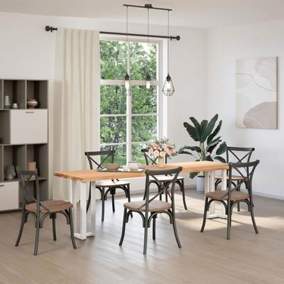 Bartafelpoten 2 st T-vormig 40x35x(90-91) cm staal wit - thumbnail