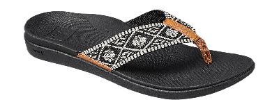 REEF Ortho Woven Slipper Dames Black/White 11