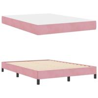 Boxspringbed met matras met matras Roze 160 x 200 cm Fluweel - thumbnail