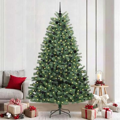 VidaXL Kunstmatige inklapbare kerstboom groen 240 cm pvc en metaal