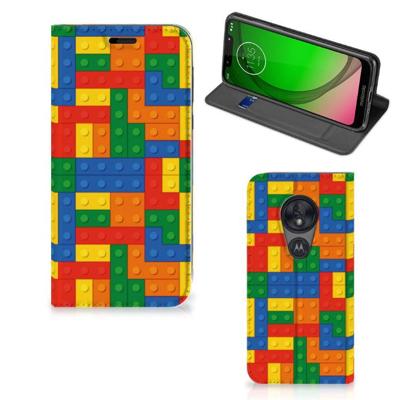 Motorola Moto G7 Play | Hoesje met Magneet | Blokken